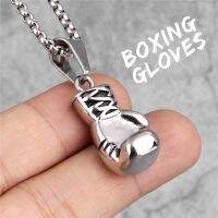 Mens Jewellery Neck Lace Boxer Boxing Glove Pendant Sport Fitness Beads Chain Necklace for Men Punk Jewelry Accessories Collar