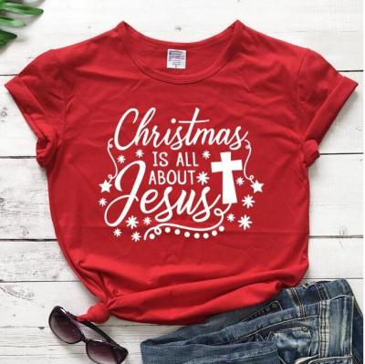 【cw】 Christmas Is All aboutFunnyChristmasT Shirt Cotton FashionFemale Clothing O Neck Short Sleeve Tee 【hot】