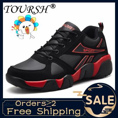 รองเท้าผ้าใบ TOURSH สำหรับผู้ชายกีฬาวิ่งรองเท้าตาข่ายที่สะดวกสบาย