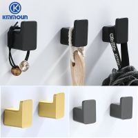 【YF】 Space Aluminum Grey/Black/Brush Gold Hook Robe Hooks Clothes Wall Mounted Hanger Door