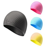 Silicone Enlarged  Swimming Cap Thickened Waterproof Solid Color Soft Comfortable Water Drop Swimming Hat Swim Caps