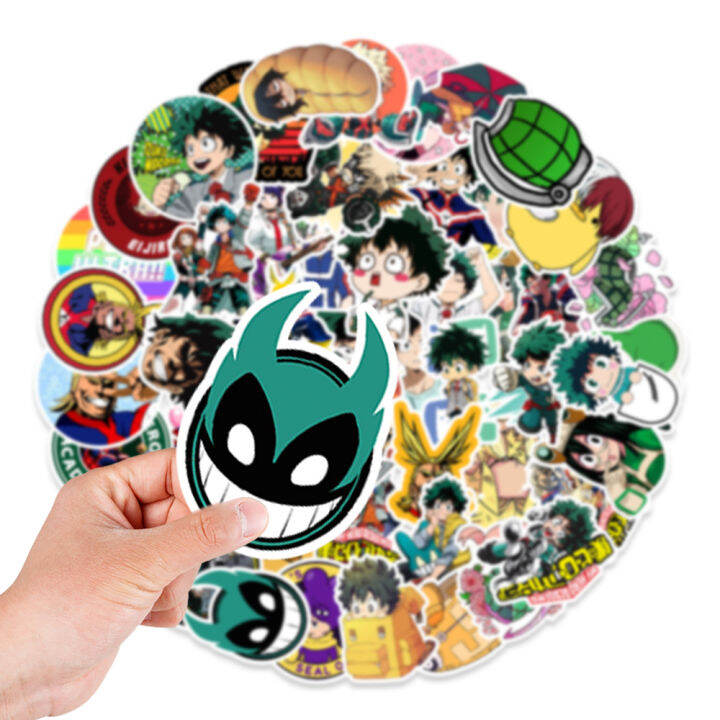 muya-100pcs-my-hero-academia-สติกเกอร์ลายอะนิเมะสำหรับเด็กกันน้ำสติ๊กเกอร์การ์ตูนสติ๊กเกอร์กราฟฟิตี