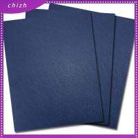 CHIZH 50 Sheets 50แผ่นค่ะ ปลอกหุ้มเข้าเล่ม สีน้ำเงินเนวี่บลู เข้าเล่มเข้าเล่ม รายงานทางธุรกิจ ขนาด A4 พื้นผิวหนังแท้ ครอบคลุมการนำเสนอ บ้านในบ้าน