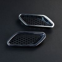 Pair For Maserati GT Grille Air Intake Fender Air Outlet Vent Front LH RH Side Lateral Chrome Air Vent Bright