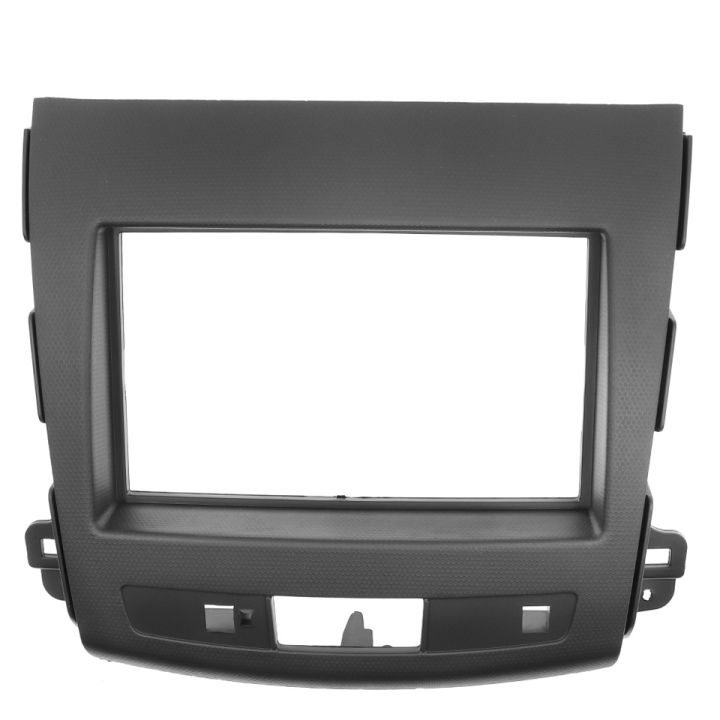 2-din-รถวิทยุแผง-fascia-สำหรับ-mitsubishi-outlander-2008-2012-dvd-สเตอริโอกรอบติดตั้ง-dash-ติดตั้ง-bezel-trim-kit