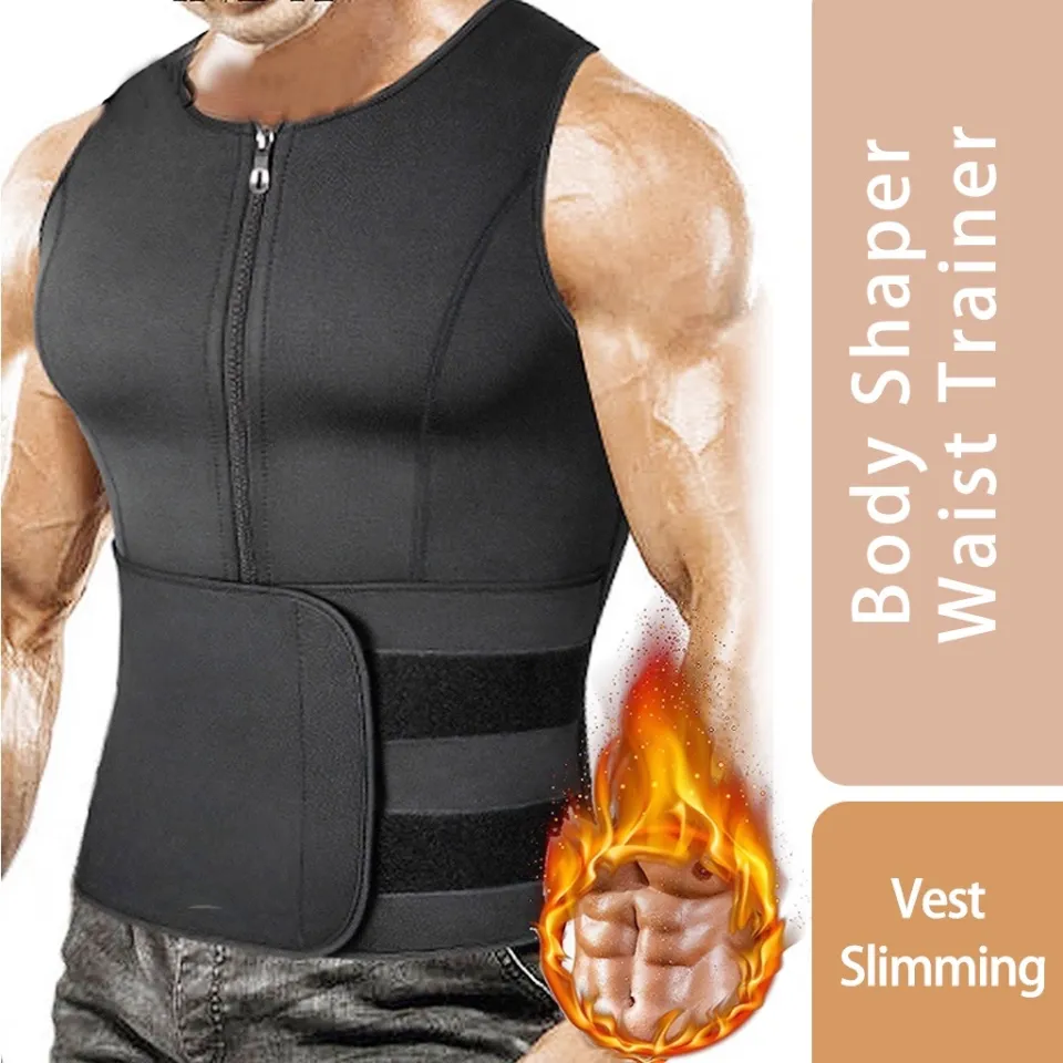 Men HOT Slimming Vest for Man Boobs Belly Fat Burn Trimmer Sauna