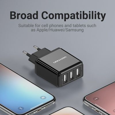Vention USB Charger Fast Phone Plug for Phone Xs Samsung Xiaomi USB Wall Charger for