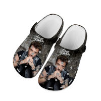 Johnny Hallyday Rock Singer Home Clogs Custom Water Shoes Mens Womens Teenager Shoe Garden Clog Sandals Beach Hole Slippers2023