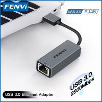 Fenvi USB 3.0เป็น RJ45 2.5G อะแดปเตอร์เครือข่ายอีเธอร์เน็ต Gigabit ชนิด C เป็น RJ45 USB สายแลนอุปกรณ์แปลงสัญญานสำหรับ Windows 7/8/10