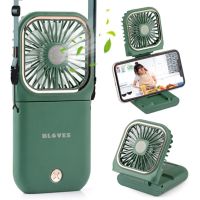 Mini Neck Fan Handheld USB Rechargeable Desktop Fans Cooling Mute Portable Phone Holder 3000mAh Air Cooler Small Fan