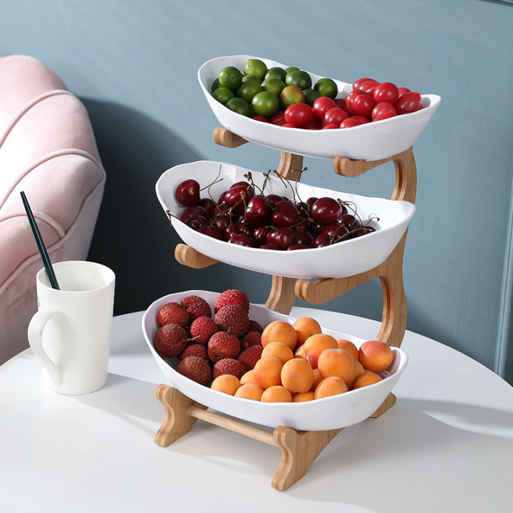 home-fruit-plate-living-room-three-layer-plastic-snack-dish-creative-modern-dried-fruit-basket-candy-cake-stand-salad-bowl