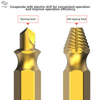 T-One ชุดถอดสลักเกลียวและนอตความแข็งสูงความทนต่อการเสียดสีอุปกรณ์ถอนสกรูเหล็กสำหรับติดและสกรูของเครื่องจักร