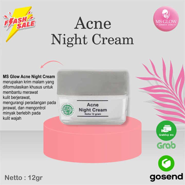 MS GLOW ACNE NIGHT CREAM ORIGINAL Lazada Indonesia