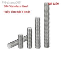 1Pcs length 90-500mm Stainless Steel Fully Threaded Rods Bar Studs Screw Rod Wire Screw Rod M10 M12 M14 M16 M18 M20