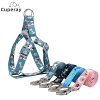 Adjustable Vest Style Dog Harness with Matching Leash To Prevent Breaking Loose Pet Harness and Leash Set for Cats and Puppies Collars