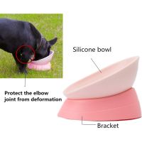 Junhonsion Bulldog bowl non-slip dog bowl cat dish removable rubber dog bowl not easy to tilt feeder