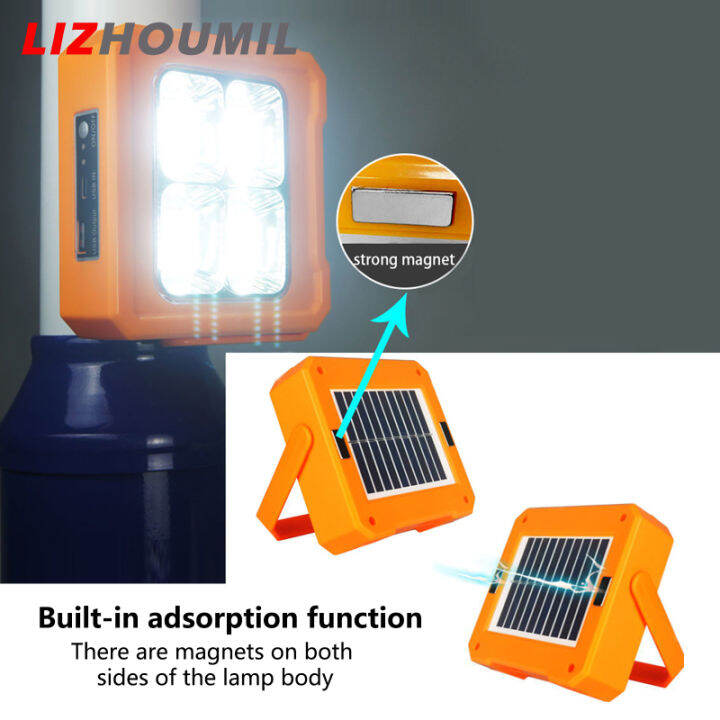 lizhoumil-ไฟฉายพลังงานแสงอาทิตย์แบบพกพา-ไฟ-led-ทำงาน6000mah-แบตเตอรี่-usb-ชาร์จได้ไฟฉายเต๊นท์แคมป์ปิ้งแบบกันน้ำกลางแจ้ง