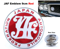 [ JAF ] TOYOTA KE30 KE70Red JAF Japan Automobile Federation Front Grill Badge Car JDM Emblem 9cmโลโก้ติดกระจังหน้าแต่งรถยนต์ ของแต่งญี่ปุ่น jdm