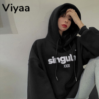 Viyaa เสื้อกันหนาว เสื้อแขนยาวผญ เสื้อเเขนยาว สไตล์เกาหลี ใหม่ กราฟฟิตี้ เสื้อแขนยาวฮูด เสื้อกันหนาวมีฮู้ด 2023 ใหม่ WWY2390VQ9 37Z230913