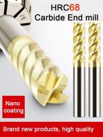 4Flutes HRC68 คาร์ไบด์ End Mill โลหะผสมทังสเตนเหล็กกัดตัด Endmills CNC เครื่องมือตัดสําหรับเหล็กไทเทเนียมสแตนเลส