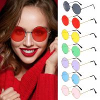 Fashion Hippie Women Men Party Eyewear Circle Glasses Metal Sunglasses Round Sunglasses