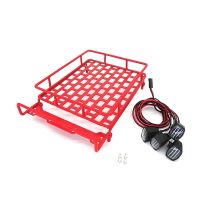 for MN D90 D99 MN90 MN99S 1/12 RC Car Upgrade Parts Metal Luggage Carrier Tray Roof Rack with LED Light