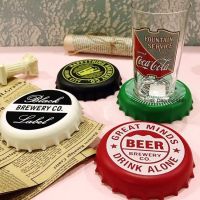 [Bottle Cap Coaster] Retro Beer Bottle Coaster Bar Mat Wine Glass Coffee Anti-Slip Creative Gift