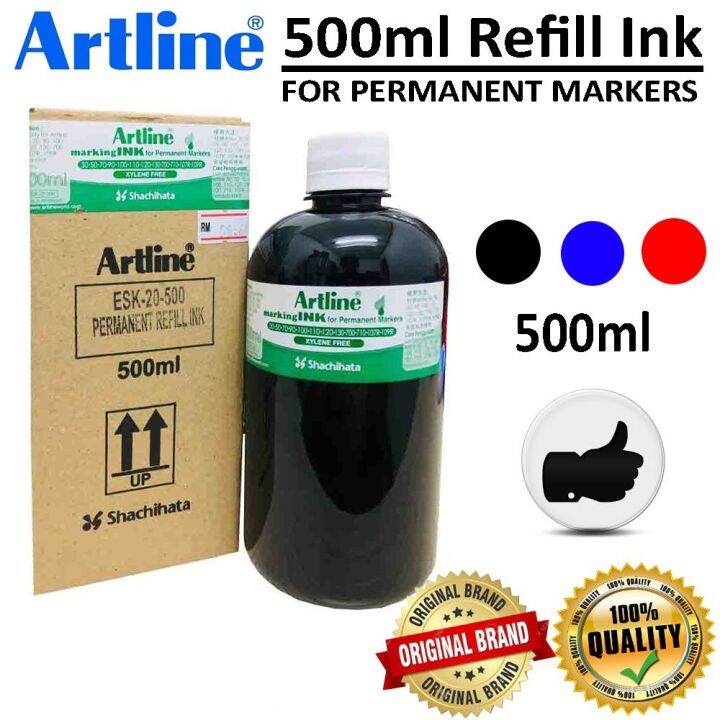 Artline 500ml Permanent Marker Refill/ Marking Ink For Artline 70 & 90
