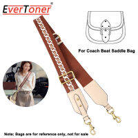 EverToner สำหรับ COACH-BEAT Saddle Bag เปลี่ยนสายสะพายไหล่กว้างได้ผ้าใบ Splicing กระเป๋าหนัง Accessories