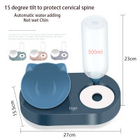 Cat Bowls Protect Cervical Spine s Bowls Dog Bowls with 500ML Water Bottle