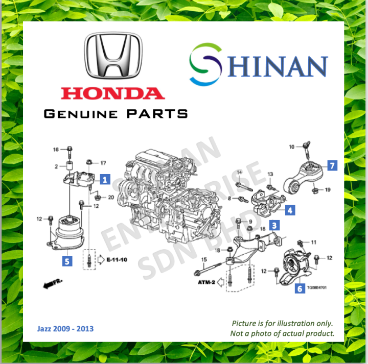 Engine Mounting Set II Jazz, Jazz Hybrid Genuine Honda Product