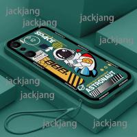 เคส INFINIX HOT 20I เคสโทรศัพท์ดาวเคราะห์มนุษย์อวกาศขอบตรงซิลิโคน TPU เคสโทรศัพท์ส่งสายคล้องสีเดียวกัน