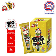HỘP 12 GÓI SNACK RONG BIỂN VỊ MỰC SPICY GRILLED SQUID FLAVOUR BIG ROLL TAO