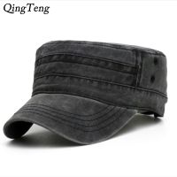 [hot]▤卍  Washed Denim Cap Men Cotton Flat Hat Outdoor Dad Hats Adjustable Baseball Caps Male Dropshipping