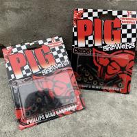 น็อตยึดทรัคสเก็ตบอร์ด Pig Checkers 1" Phillips Head Bolts ของแท้ พร้อมส่ง ,Skateboards Bolts