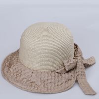 【CW】 Bow Panamas UV Protection Beach elegant women  39;s hats Visors Caps Female Women  39;s summer sun hat cap for women