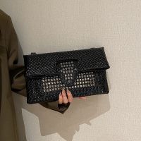 【YD】 Brand Folding Clutch Purses Luxury Rivet Shoulder for Evening Designer Envelope Crossbody