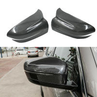 2Pcs Car Carbon Fiber Side Rear View Mirror Cover Trim for for BMW 5 Series G11 G12 G30 G38 2017-2019