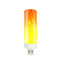 เทียน LED จำลองบรรยากาศหลอดเปลวเทียนแบบ USB โคมไฟกลางคืนคอมพิวเตอร์กระเป๋าแบบพกพาแบตสำรองให้แสงสว่างห้องนอนในอาคาร