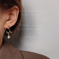 [COD] [Rose Manor] Asymmetrical Design Earrings Female 925 Needle Plated 14K