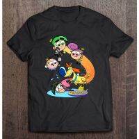 American Cartoon The Fairly OddParents mens 100% cotton round neck short -sleeved T-shirt