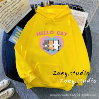 Zoey.Studio เสื้อฮู้ด เสื้อแขนยาวอบอุ่น หลวมและสบาย ทันสมัย นุ่มนวล สบายๆ เท่ WWY230008Z 41Z231009