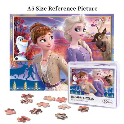 Frozen 2022 Wooden Jigsaw Puzzle 500 Pieces Educational Toy Painting Art Decor Decompression toys 500pcs