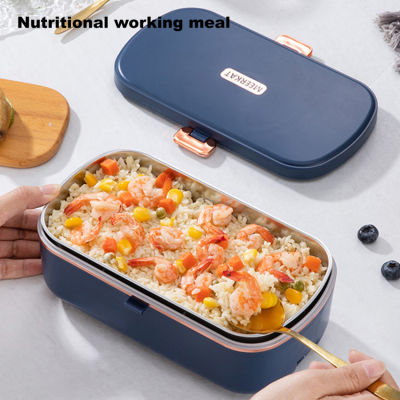 304 Stainless Steel Electric Lunch Box 220V Home Work Adult Meal Heating Leak Proof Food Heated Warmer Container