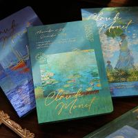 Van Gogh Monet สมุดปกแข็งวาดภาพ A5/B5เครื่องผูกไดอารี่ความคิดสร้างสรรค์แนววินเทจสมุดจดบันทึกสมุดสเก็ตช์งานศิลปะ