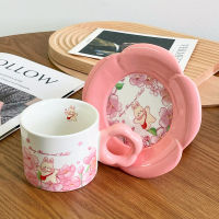 Cute Cartoon Printing Ceramic Coffee Cups And Saucers Set Home Afternoon Tea Drinkware Milk Cup Water Mug Birthday Gift Girl