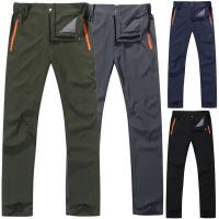 สินค้าผู้ชายเดินปีนเขา Camping ยาวกางเกง Soft Shell Jogging กางเกงสบายๆ