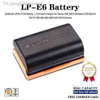 2650mAh LPE6 LP-E6 Battery LCD Dual Charger For Canon EOS 5DS R 5D Mark II 5D Mark III 6D 7D 70D 60D 80D 90D EOS 5DS R Camera new brend Clearlovey