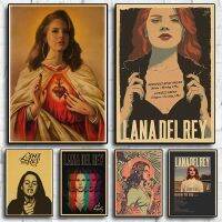 วินเทจและความงาม Lana Del Rey เพลงอัลบั้มตัวละครโปสเตอร์ผ้าใบสำหรับบ้านสมัยใหม่ผนังศิลปะและประดับห้อง0810