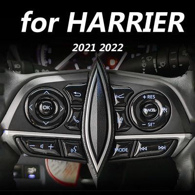 อุปกรณ์ตกแต่งภายในรถ [Hot K] แผ่นปุ่มกดพวงมาลัยรถประดับตกแต่งเลื่อมป้องกันสำหรับ Toyota HARRIER 2021 2022